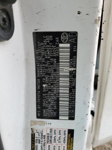 2T1KR32E97C682854 - 2007 TOYOTA COROLLA MA XR WHITE photo 12