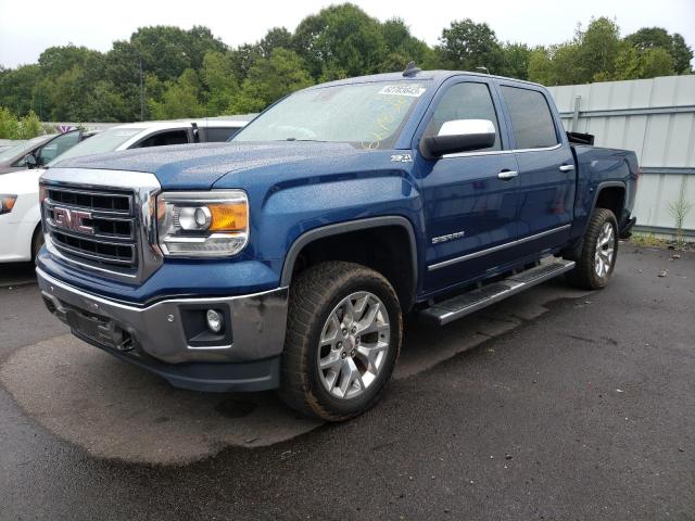 3GTU2VEC7FG373777 - 2015 GMC SIERRA K1500 SLT BLUE photo 1