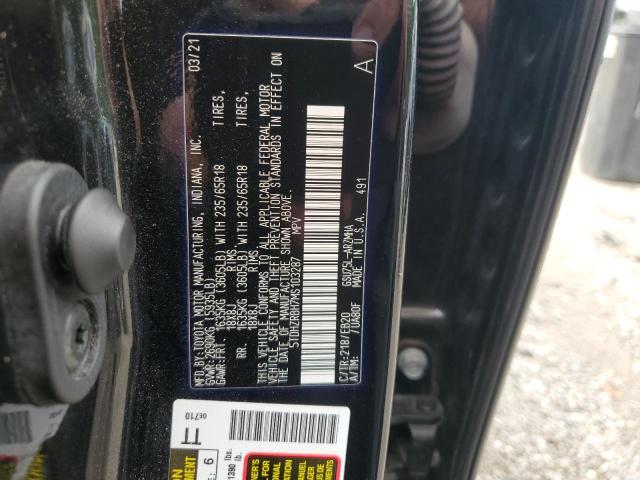 5TDHZRBH7MS103287 - 2021 TOYOTA HIGHLANDER XLE Noir photo 13