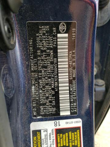 4T1BK1EB7DU045188 - 2013 TOYOTA AVALON BASE Mavi foto 12