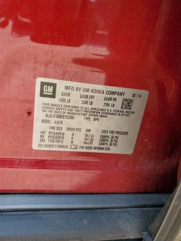 KL4CJFSB8EB753390 - 2014 BUICK ENCORE CONVENIENCE 勃艮第红 照片 12