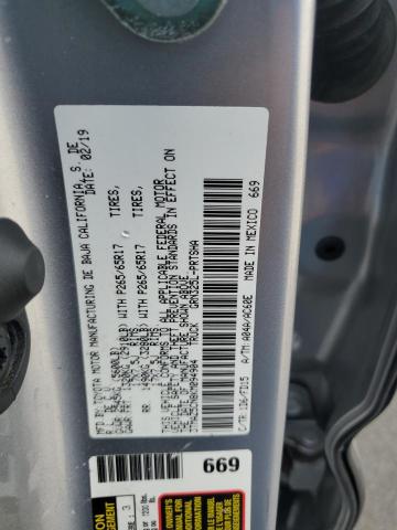 3TMAZ5CN8KM094904 - 2019 TOYOTA TACOMA DOUBLE CAB ვერცხლისფერი ფოტო 12