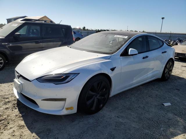 5YJSA1E65MF447357 - 2021 TESLA MODEL S თეთრი ფოტო 1