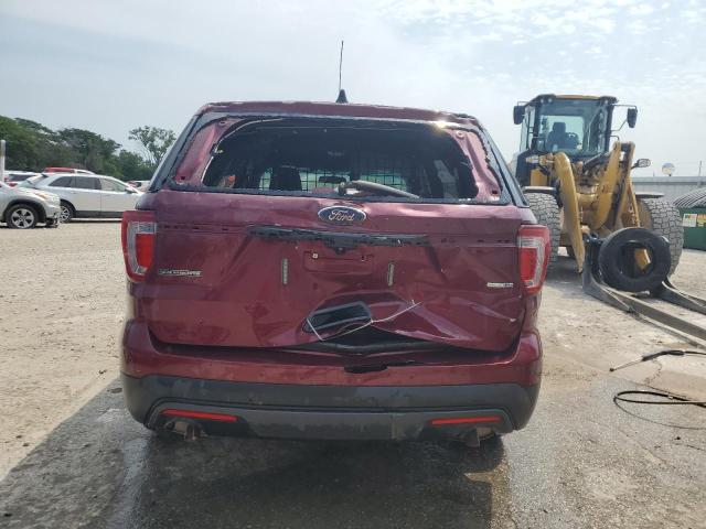 1FM5K8AR8HGA37081 - 2017 FORD EXPLORER POLICE INTERCEPTOR 栗色 照片 6