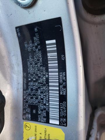 JTEEW21A960010571 - 2006 TOYOTA HIGHLANDER HYBRID SILVER photo 13