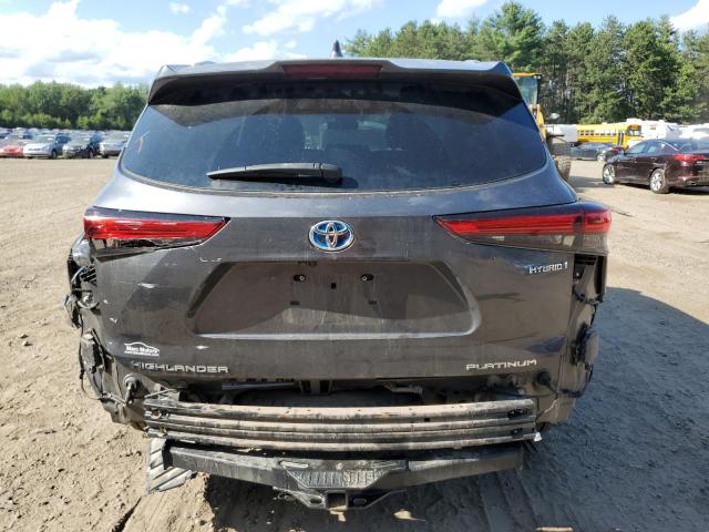 5TDEBRCH1MS027992 - 2021 TOYOTA HIGHLANDER HYBRID PLATINUM GRAY photo 6