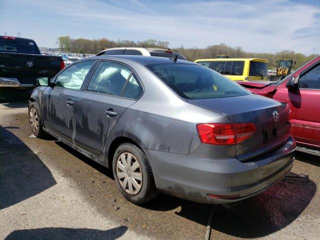 3VW2K7AJ6FM402210 - 2015 VOLKSWAGEN JETTA BASE GRAY photo 2