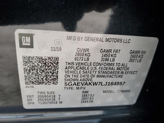 5GAEVAKW7LJ164957 - 2020 BUICK ENCLAVE ESSENCE 黑色 照片 13