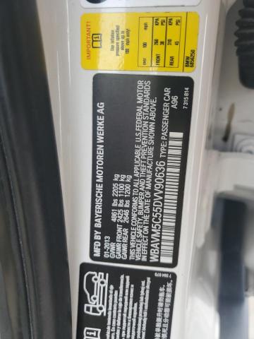 WBAVM5C55DVV90636 - 2013 BMW X1 XDRIVE35I WHITE photo 12