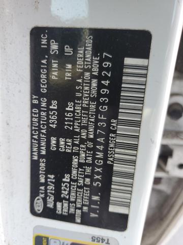 5XXGM4A73FG394297 - 2015 KIA OPTIMA LX WHITE photo 12