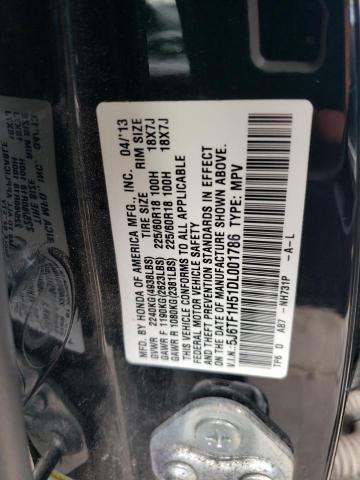 5J6TF1H51DL001786 - 2013 HONDA CROSSTOUR EXL Qara foto 12