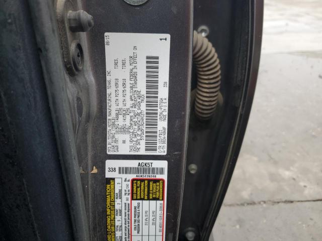 5TFDW5F19GX491277 - 2016 TOYOTA TUNDRA CREWMAX SR5 GRAY photo 12