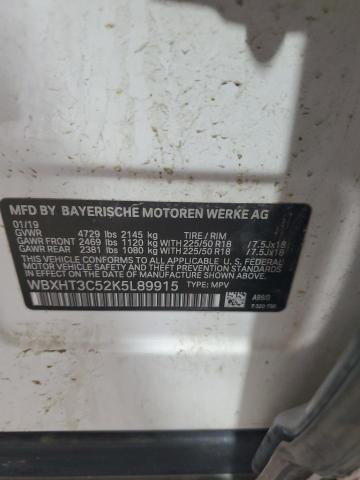 WBXHT3C52K5L89915 - 2019 BMW X1 XDRIVE28I WHITE photo 13