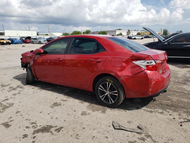 2T1BURHE9HC790563 - 2017 TOYOTA COROLLA L RED photo 2