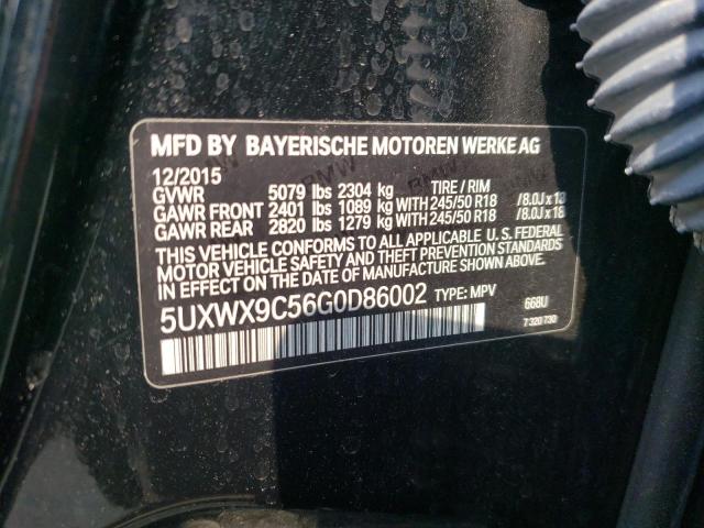 5UXWX9C56G0D86002 - 2016 BMW X3 XDRIVE28I BLACK photo 13