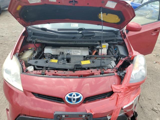JTDKN3DU8C0336203 - 2012 TOYOTA PRIUS წითელი ფოტო 11