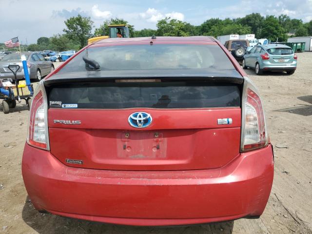 JTDKN3DU8C0336203 - 2012 TOYOTA PRIUS წითელი ფოტო 6