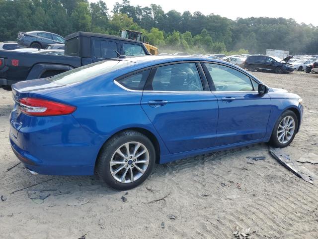 3FA6P0H70HR199009 - 2017 FORD FUSION SE BLUE photo 3