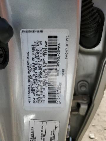 4T1BE32K12U511041 - 2002 TOYOTA CAMRY LE SILVER photo 13