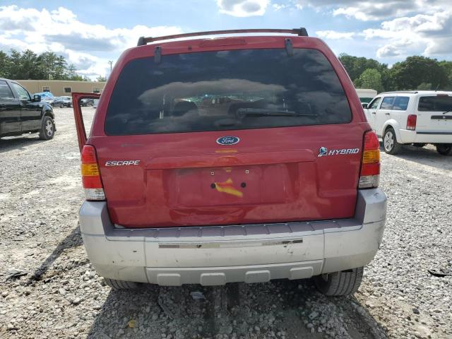 1FMCU95H36KA74963 - 2006 FORD ESCAPE HEV RED photo 6