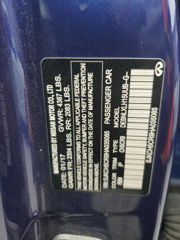 SJKCH5CR9HA035085 - 2017 INFINITI QX30 BASE BLUE photo 12