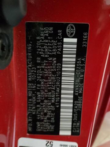 4T1G11AK3RU210109 - 2024 TOYOTA CAMRY SE NIGHT SHADE RED photo 12