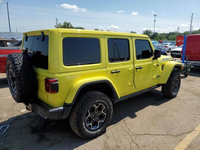 1C4JJXR62NW229902 - 2022 JEEP WRANGLER RUBICON 4XE YELLOW photo 3