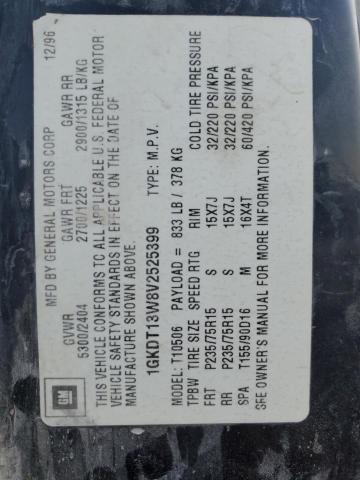 1GKDT13W8V2525399 - 1997 GMC JIMMY Negro foto 12