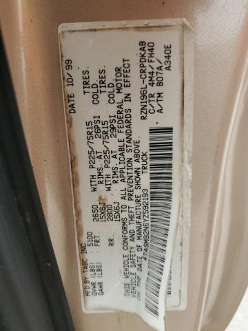 4TASM92N6YZ592193 - 2000 TOYOTA TACOMA XTRACAB PRERUNNER 棕色 照片 12