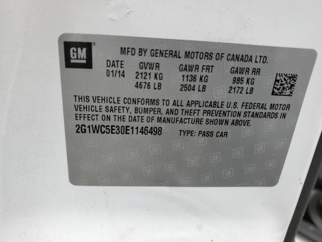 2G1WC5E30E1146498 - 2014 CHEVROLET IMPALA LIM LTZ WHITE photo 12