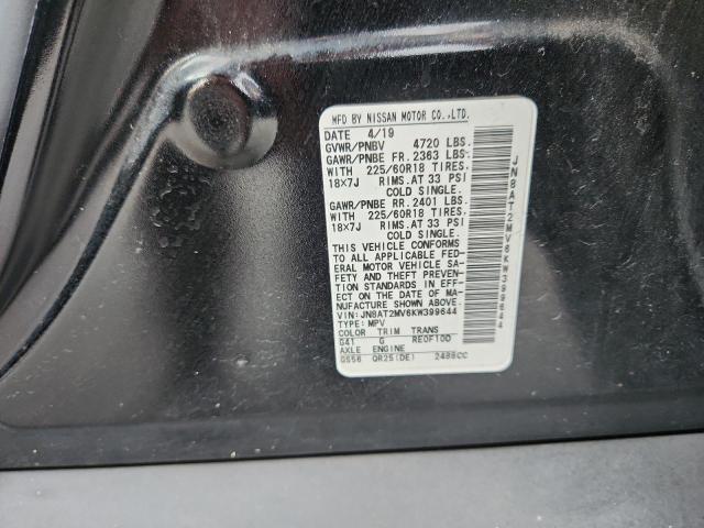 JN8AT2MV6KW399644 - 2019 NISSAN ROGUE S BLACK photo 13