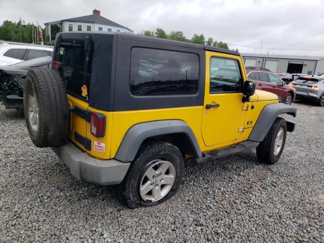 1J4FA24168L595754 - 2008 JEEP WRANGLER X YELLOW photo 3