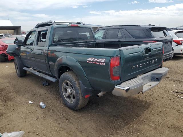 1N6MD29Y02C304213 - 2002 NISSAN FRONTIER CREW CAB SC GREEN photo 2