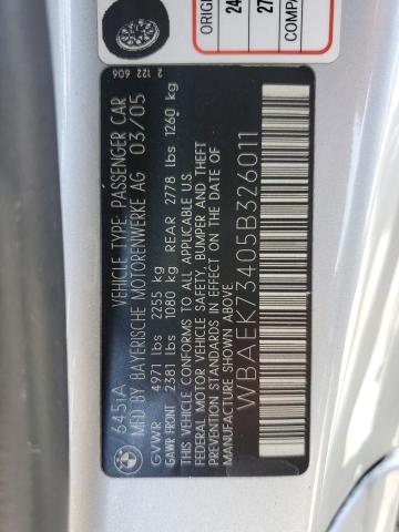 WBAEK73405B326011 - 2005 BMW 645 CI AUTOMATIC SILVER photo 12