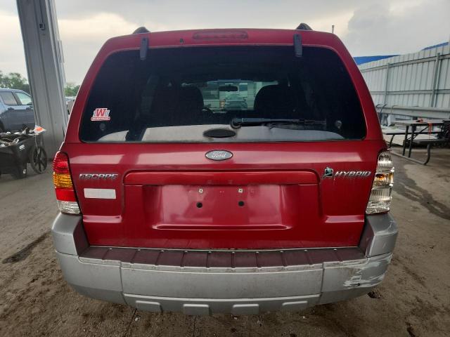 1FMCU49HX7KA66728 - 2007 FORD ESCAPE HEV MAROON photo 6