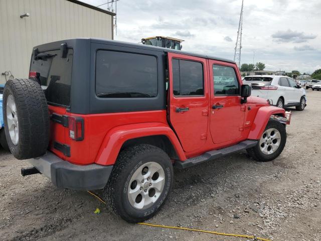 1C4BJWEG0FL586866 - 2015 JEEP WRANGLER U SAHARA RED photo 3