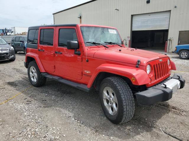 1C4BJWEG0FL586866 - 2015 JEEP WRANGLER U SAHARA RED photo 4