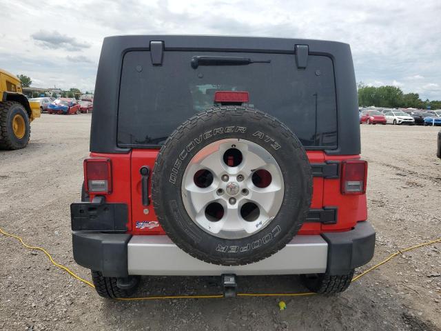 1C4BJWEG0FL586866 - 2015 JEEP WRANGLER U SAHARA RED photo 6