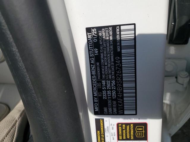 W1KAF4HB9SR267349 - 2025 MERCEDES-BENZ C 300 4MATIC WHITE photo 12