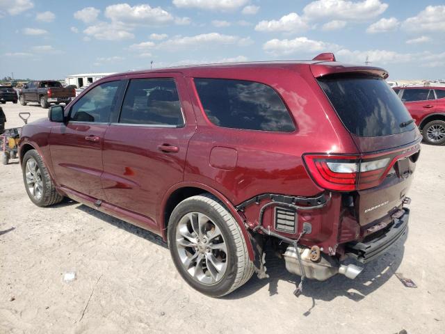 1C4RDHDG0KC721468 - 2019 DODGE DURANGO GT RED photo 2