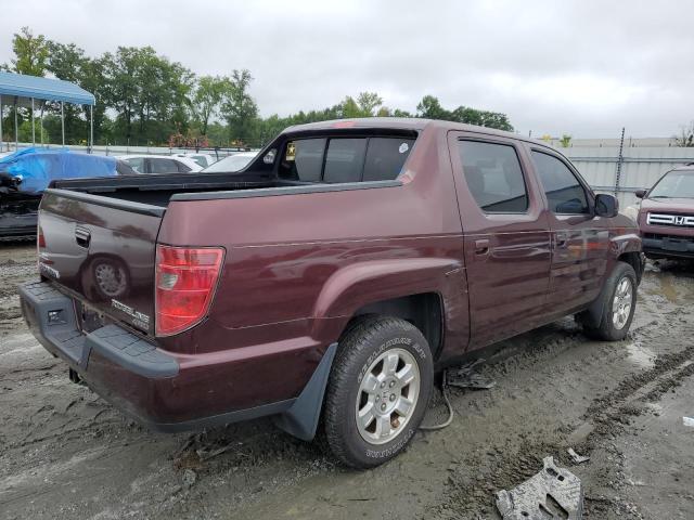 5FPYK16449B100413 - 2009 HONDA RIDGELINE RTS BURGUNDY photo 3