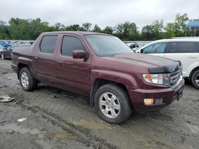 5FPYK16449B100413 - 2009 HONDA RIDGELINE RTS BURGUNDY photo 4