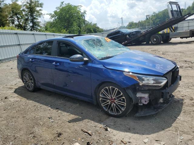 3KPF44AC3ME332610 - 2021 KIA FORTE GT BLUE photo 4