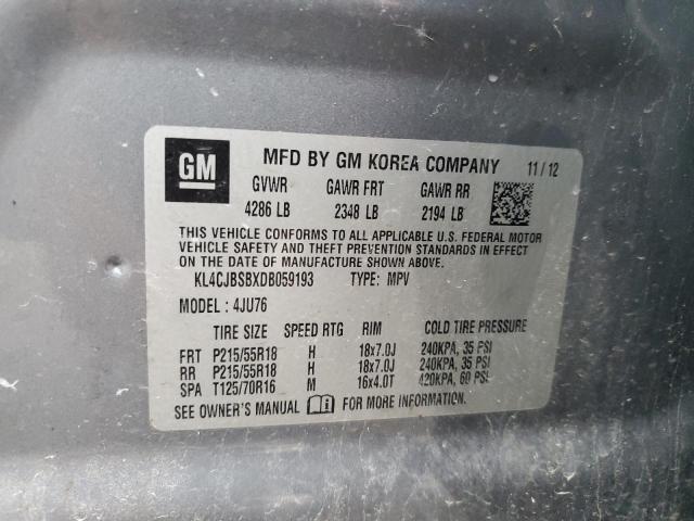 KL4CJBSBXDB059193 - 2013 BUICK ENCORE CONVENIENCE 灰色 照片 12