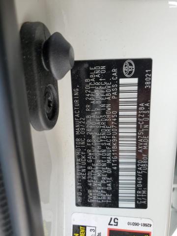 4T1G11BK9PU077450 - 2023 TOYOTA CAMRY SE NIGHT SHADE WHITE photo 12