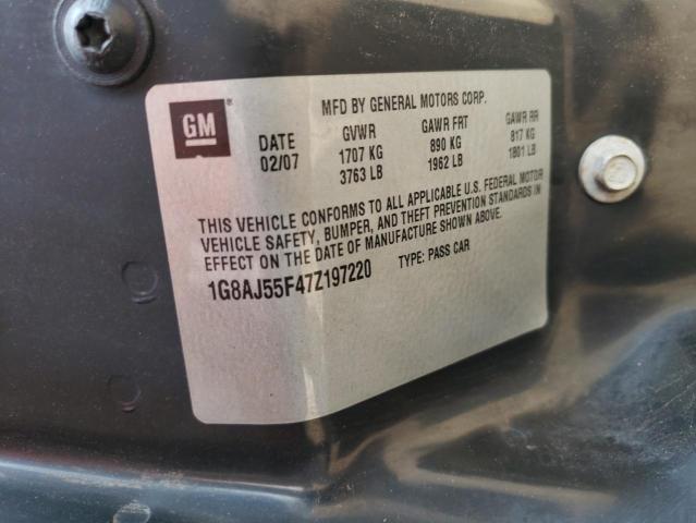 1G8AJ55F47Z197220 - 2007 SATURN ION LEVEL 2 蓝色 照片 12