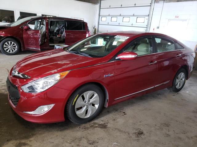 KMHEC4A42EA109515 - 2014 HYUNDAI SONATA HYBRID RED photo 1