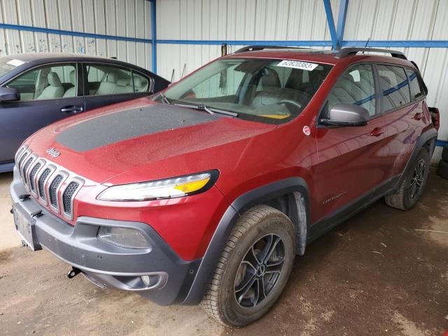 1C4PJMBSXEW187477 - 2014 JEEP CHEROKEE TRAILHAWK 栗色 照片 1