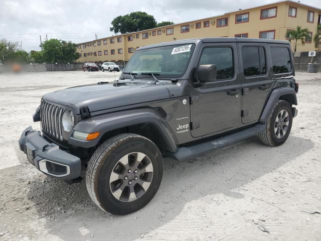 1C4HJXEGXJW185106 - 2018 JEEP WRANGLER UNLIMITED SAHARA Մոխրագույն լուսանկար 1