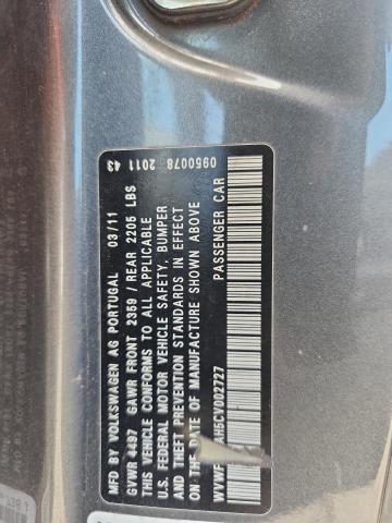 WVWFW7AH5CV002727 - 2012 VOLKSWAGEN EOS LUX SILVER photo 13